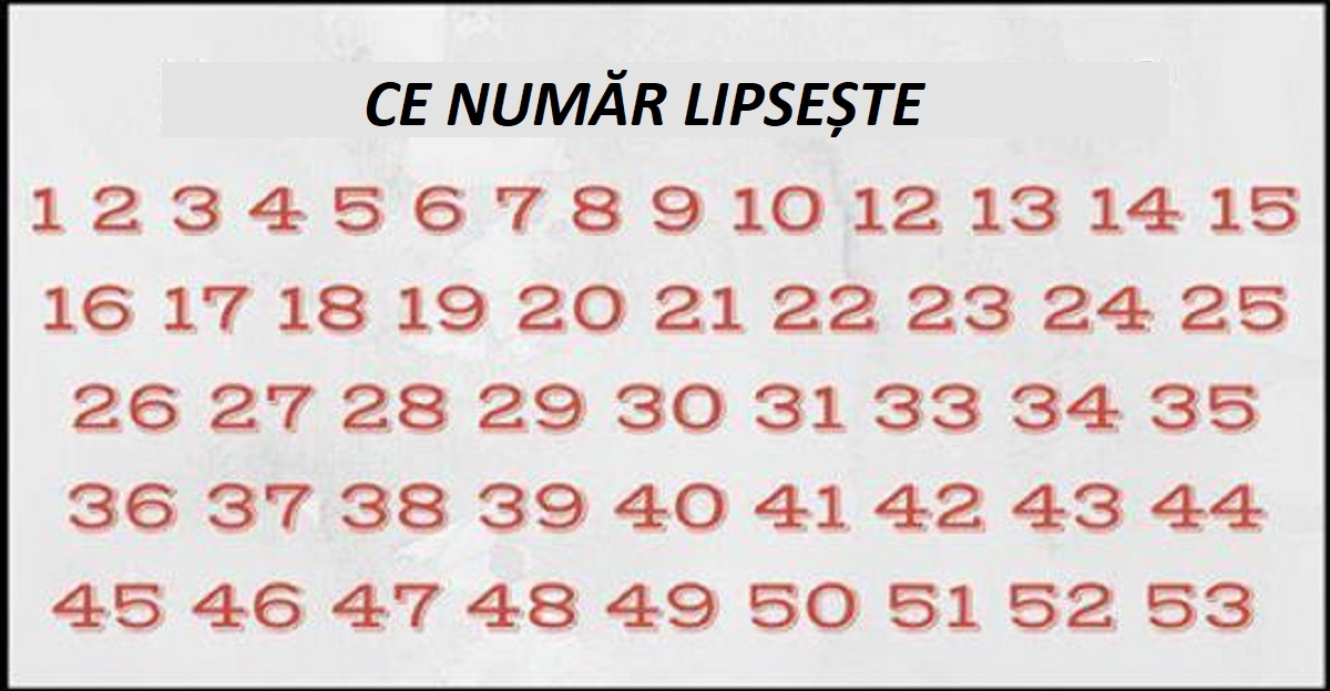 Cât de repede puteți găsi cifra care lipseșete? Puțini reușesc în mai puțin de 10 secunde!