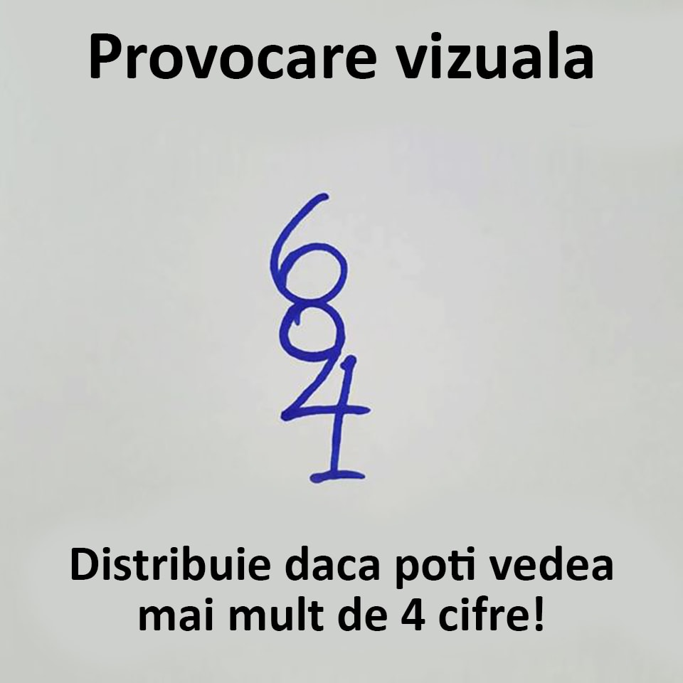 Provocare vizuala: Cate cifre vezi?