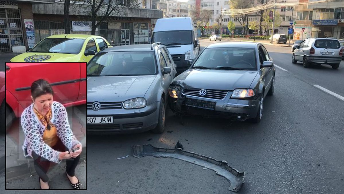 Imagini surprinse imediat după producerea accidentului! Pulbere de beată, infirmiera de la 